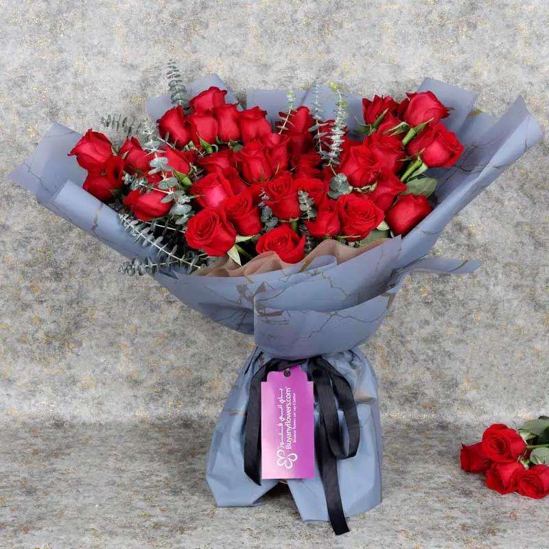 Deep Emotions 51 Red Roses Bouquet