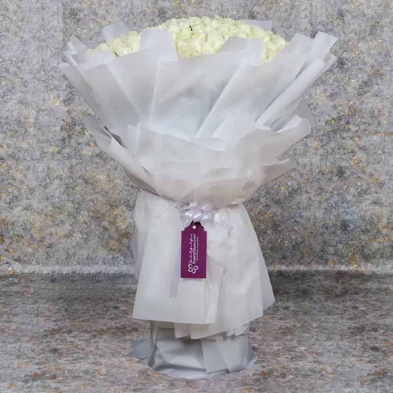 Delicate 201 White Roses Bouquet