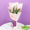 Delicate 21 Pink Tulips Bouquet