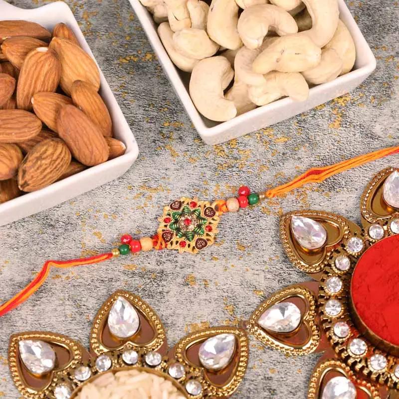 Designer Rakhi with Cashews and Almonds