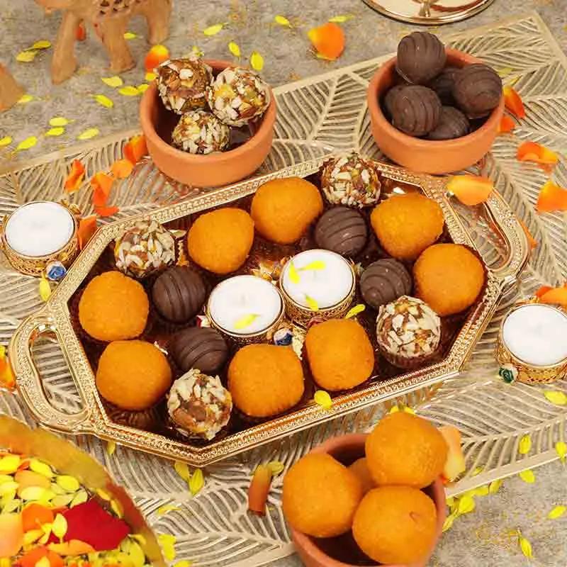 Diwali Sweets and Chocolates Platter
