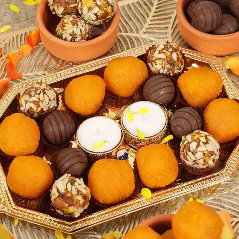 Diwali Sweets and Chocolates Platter