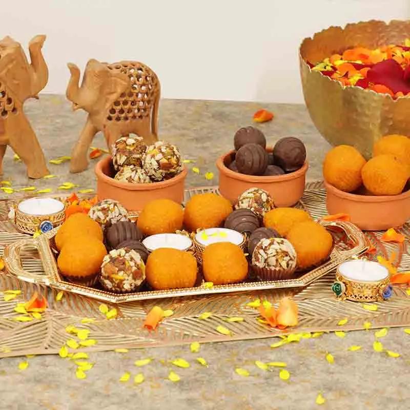 Diwali Sweets and Chocolates Platter