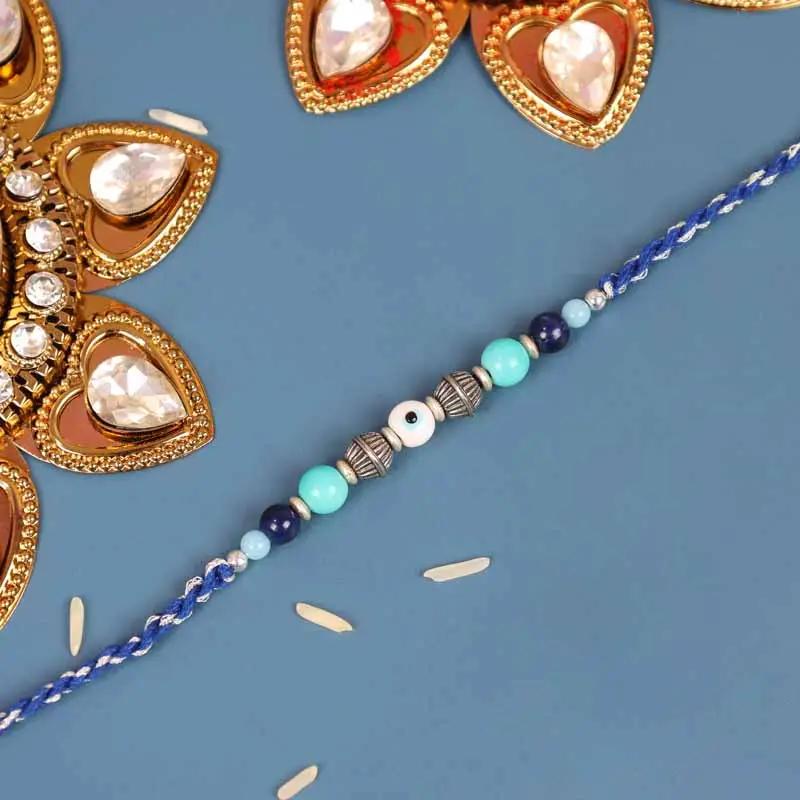 Evil Eye Rakhi and Ferrero Rocher 3 Pcs