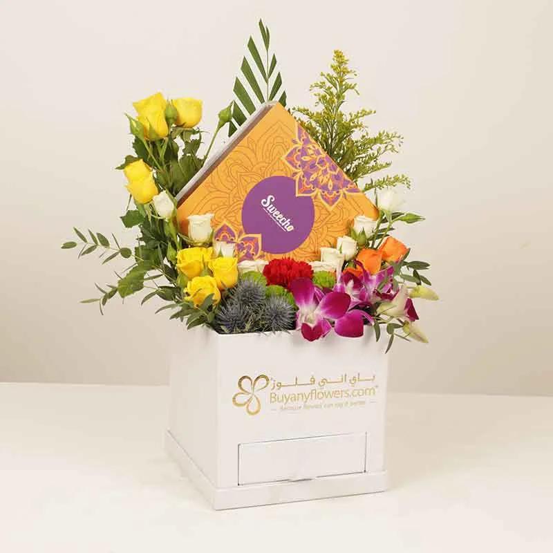 Festive Chocolate Floral Box