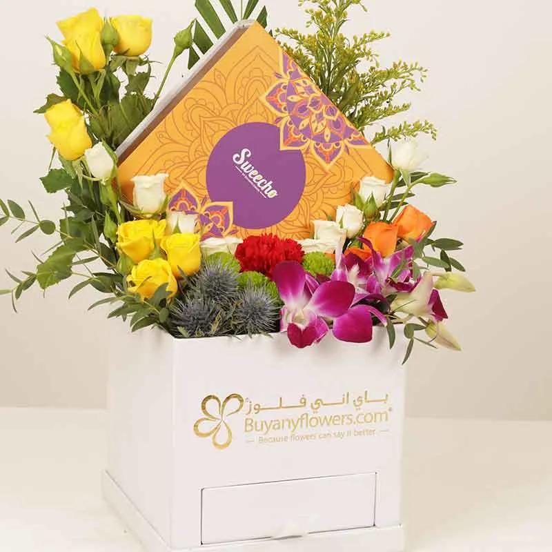 Festive Chocolate Floral Box
