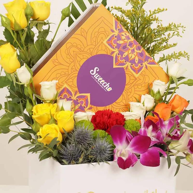 Festive Chocolate Floral Box