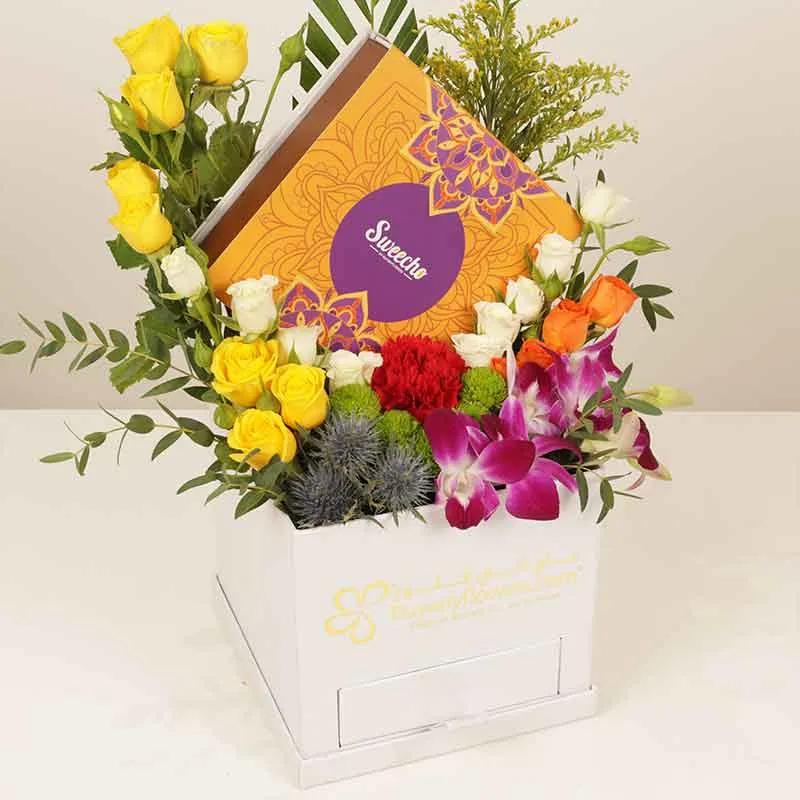 Festive Chocolate Floral Box