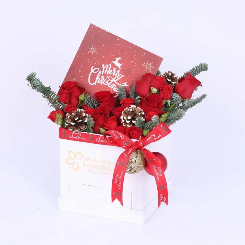 Floral Choco Christmas Wishes Red