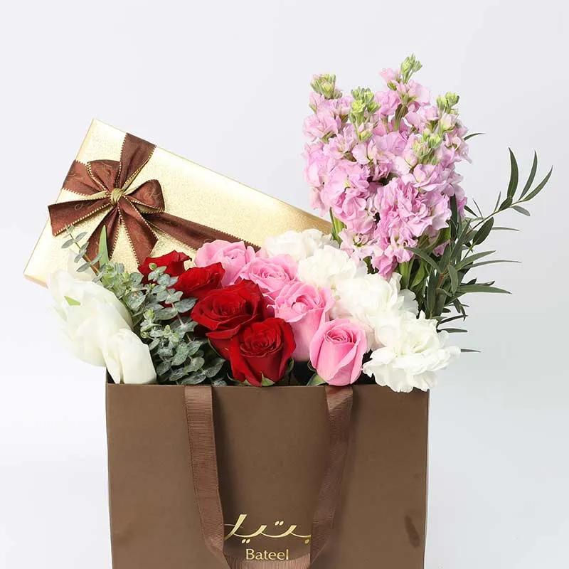 Floral Row Bateel Dates Arrangement