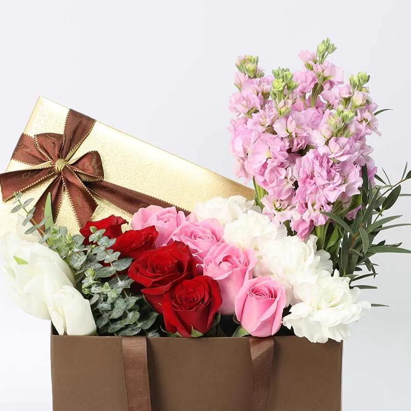 Floral Row Bateel Dates Arrangement
