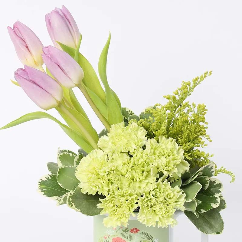Flowers in Easter Mug Green