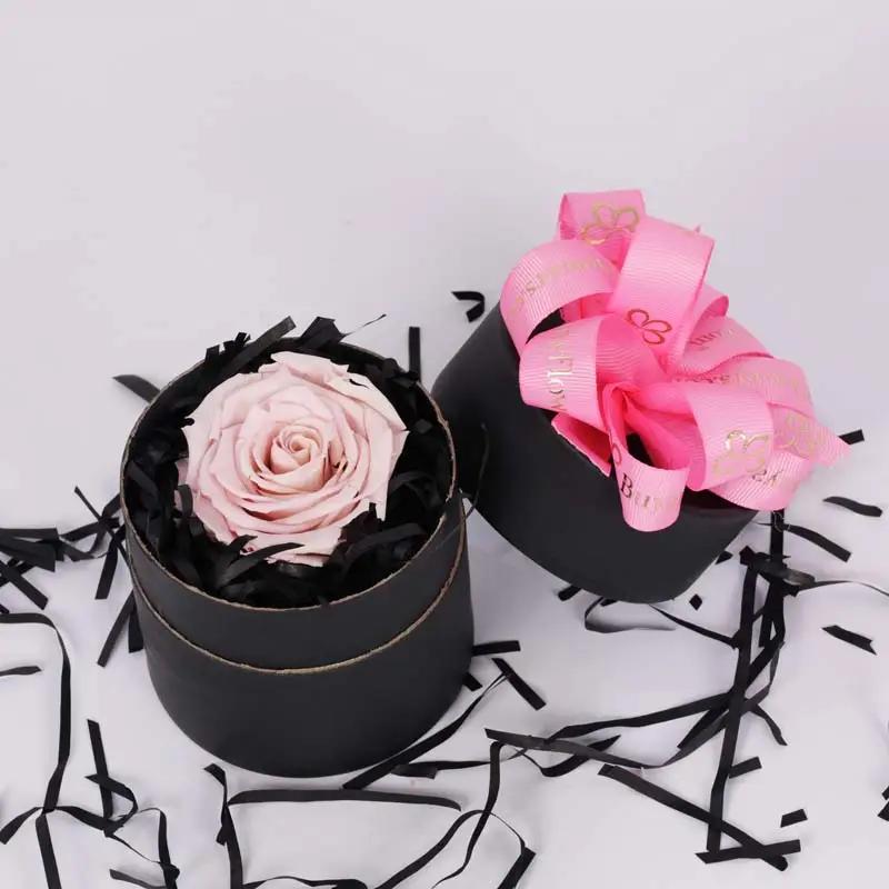 Forever Pink Roses in Black Box