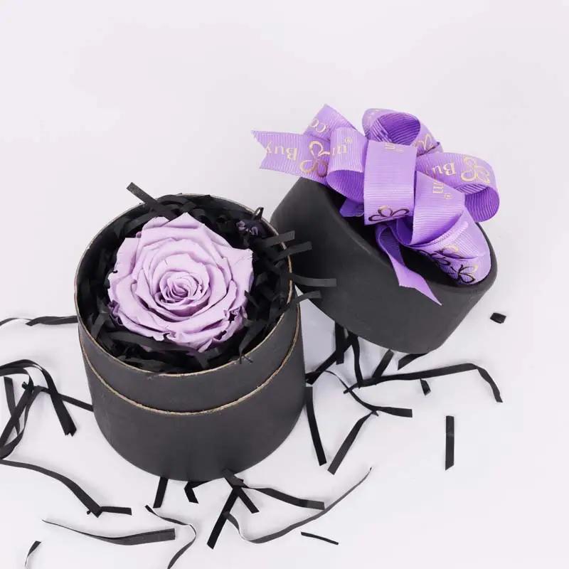 Forever Purple Roses in Black Box
