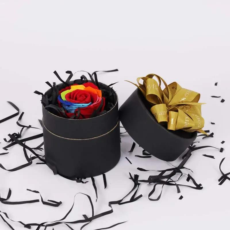 Forever Rainbow Roses in Black Box