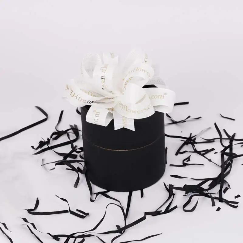 Forever White Roses in Black Box