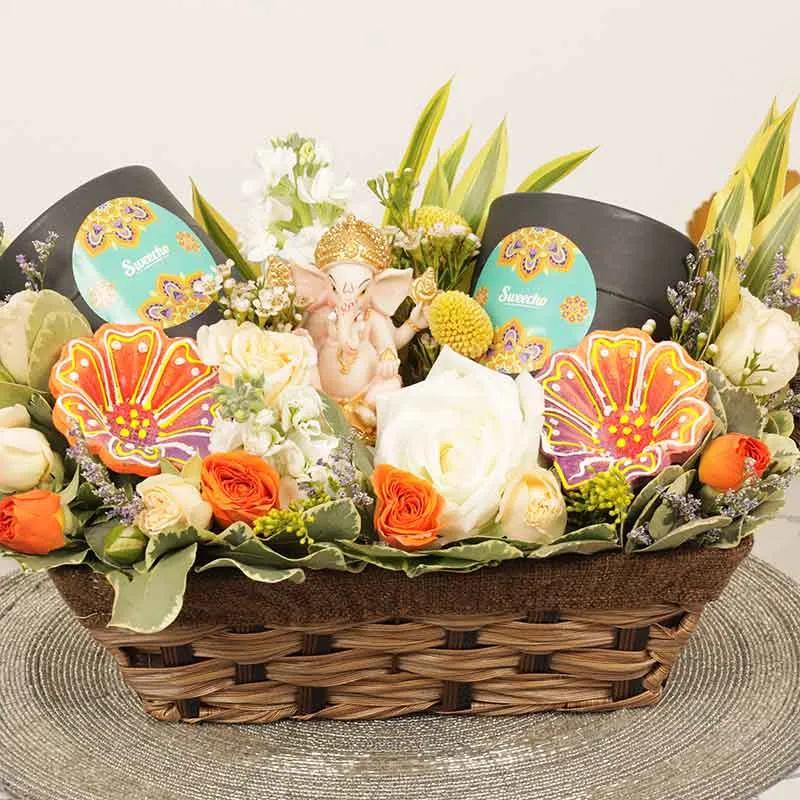 Ganesha Blessings Floral Hamper