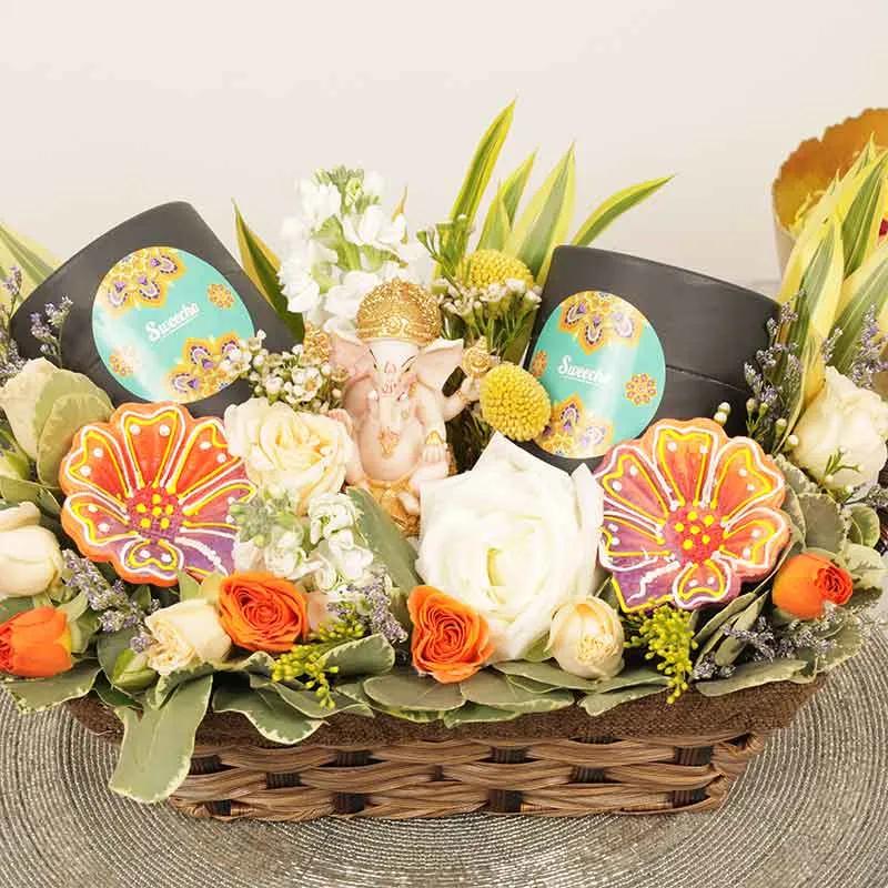 Ganesha Blessings Floral Hamper