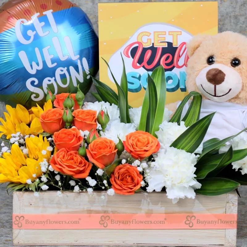 Get Well Soon Flower Hamper