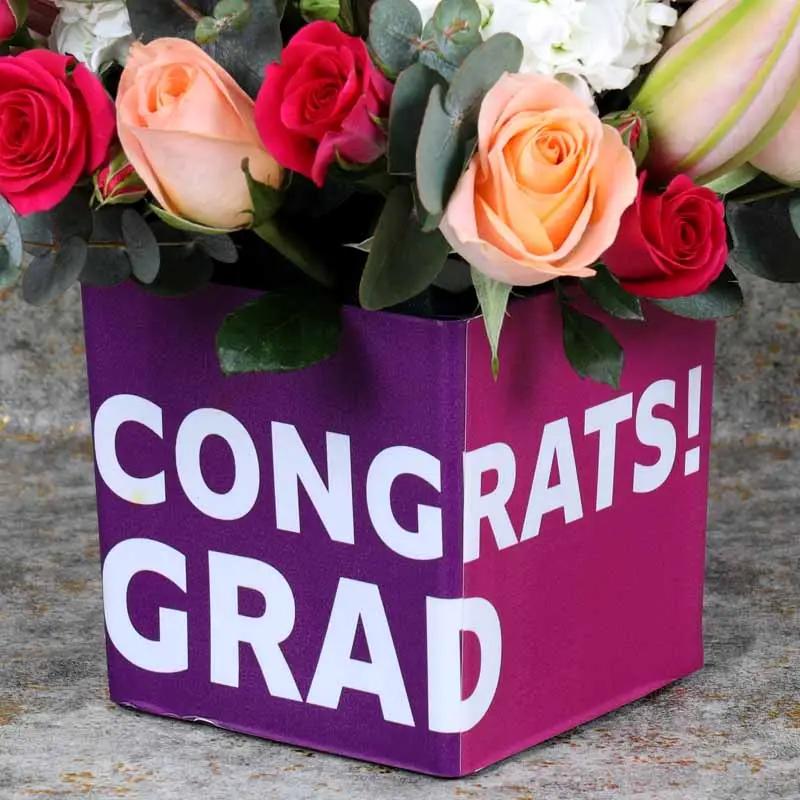 Graduation Flower Vase English