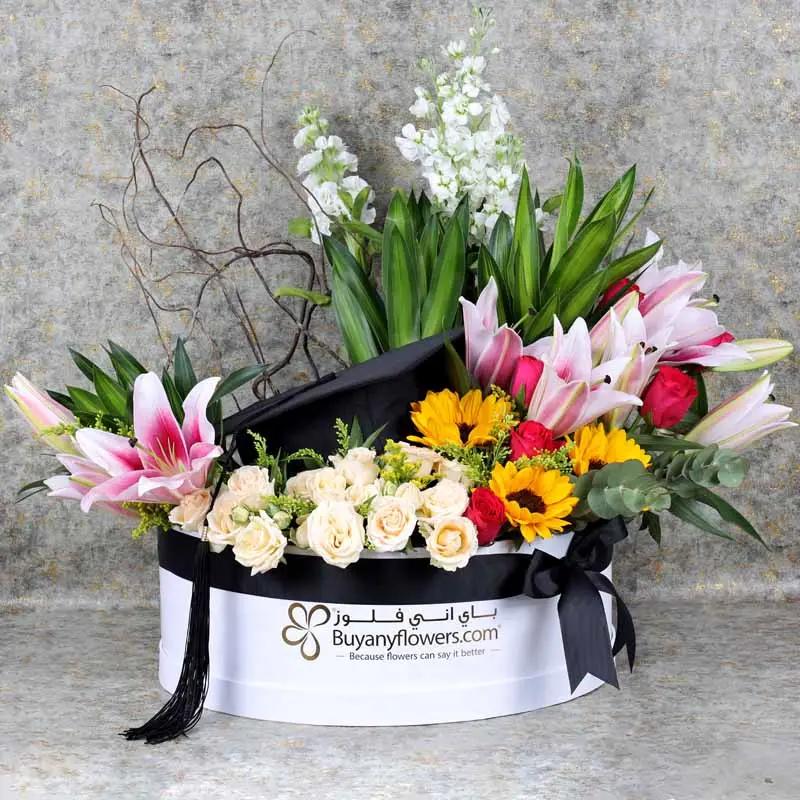 Graduation Grand Wishes Flower Box