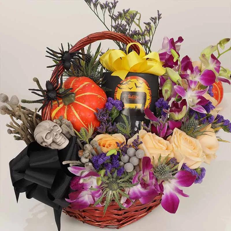 Halloween Floral Hamper Basket