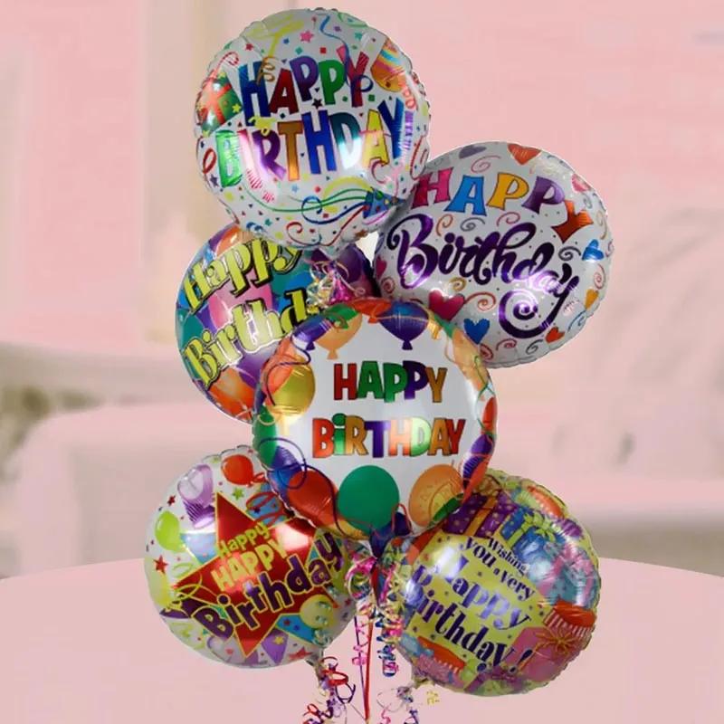 Happy Birthday Helium Balloons 6 Pcs