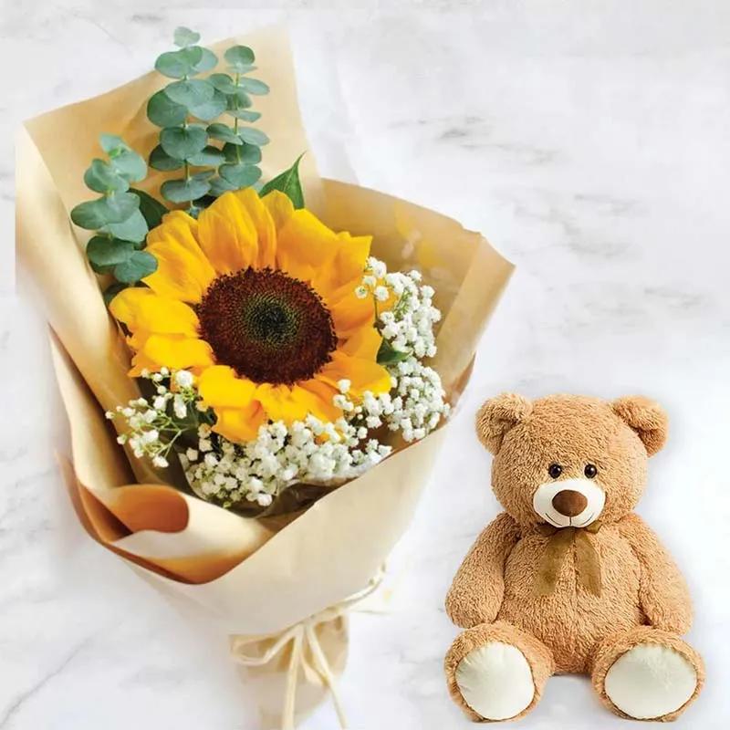 Happy Face Bunch and Teddy Bear