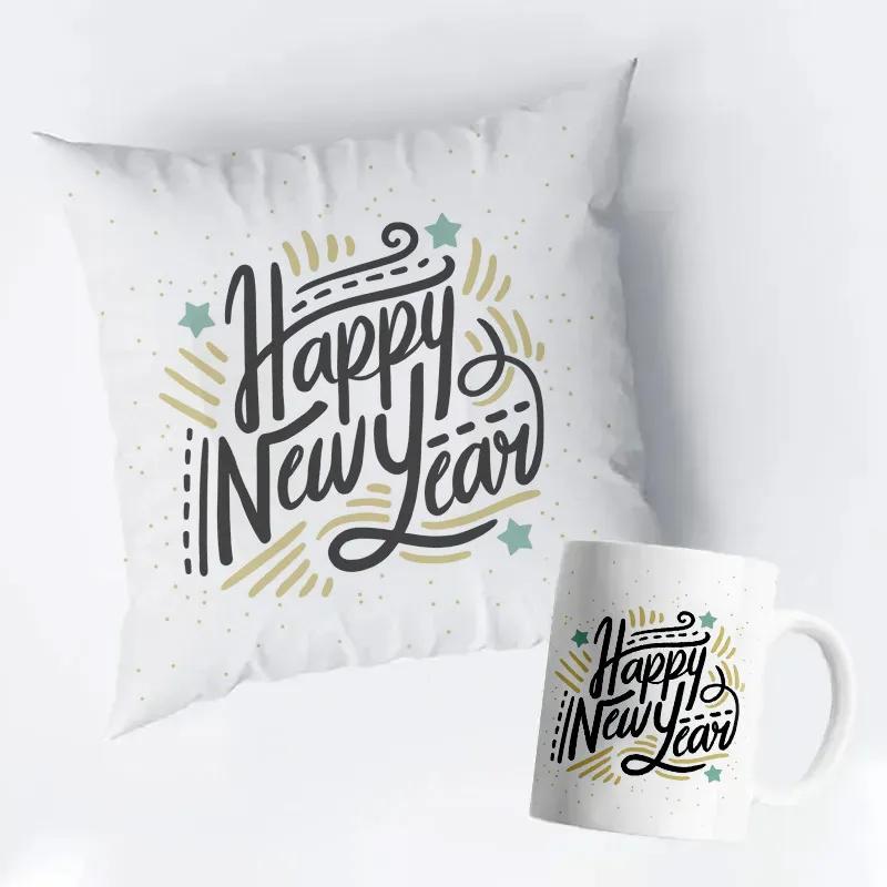 Happy New Year Cushion and Mug