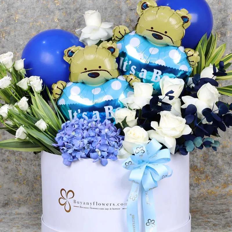 Its a Boy Balloon and Flower Box