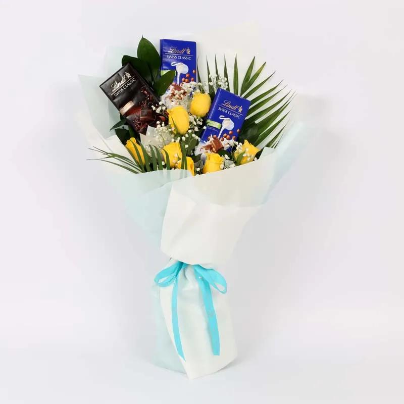 Lindt Chocolate and Roses Bouquet
