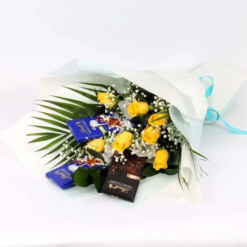Lindt Chocolate and Roses Bouquet