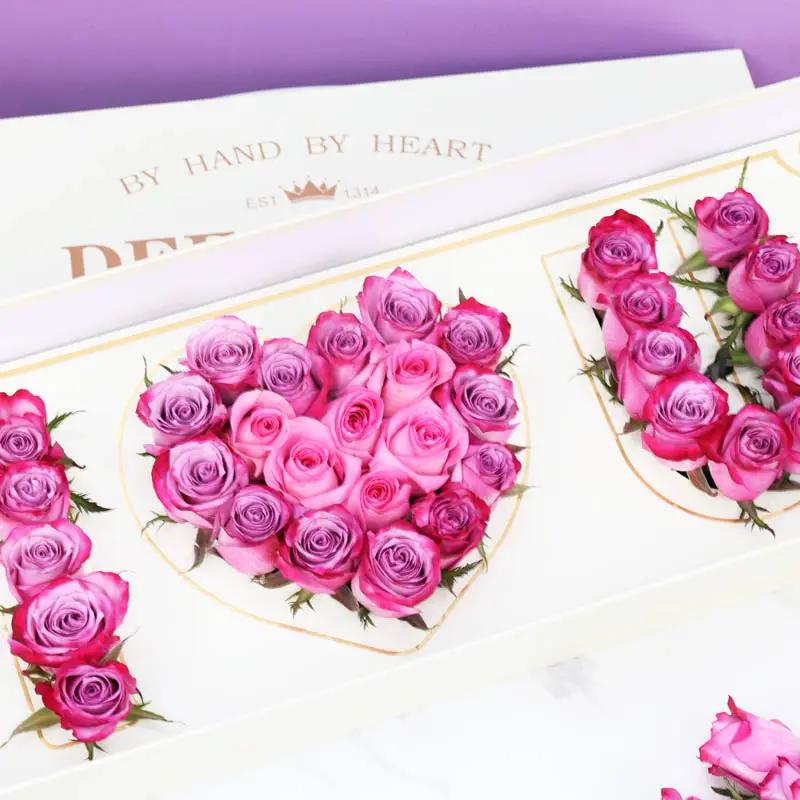 Mauve 33 Roses I Love You Box 