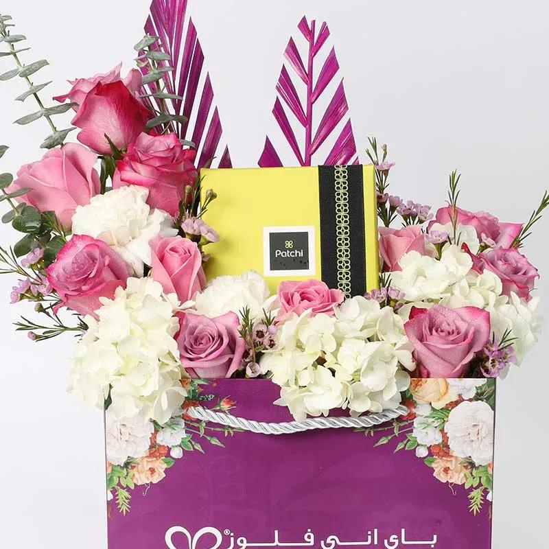 Mauve Patchi Floral Arrangement