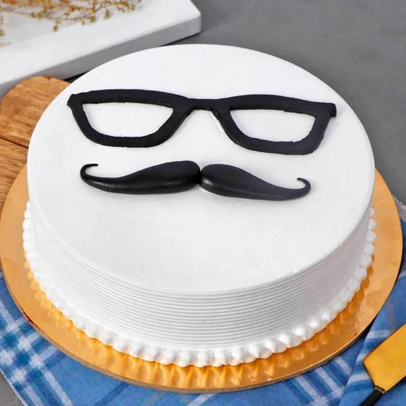 Moustach Theme Cake 4 Portion