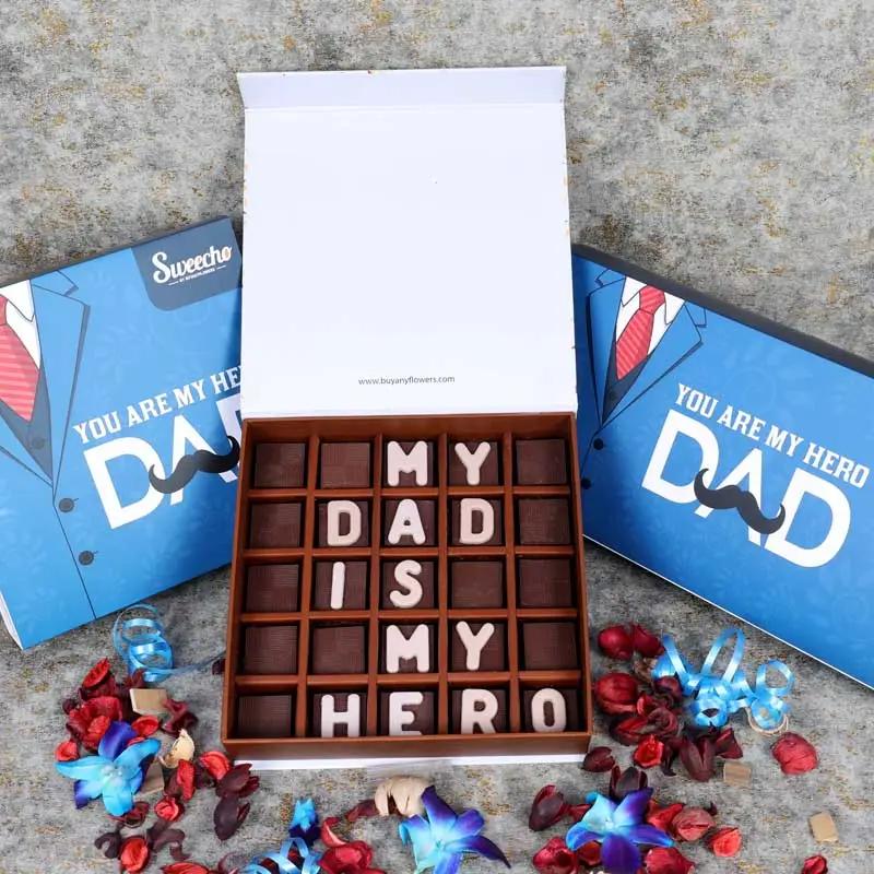 My Dad is My Hero Chocolates By Sweecho