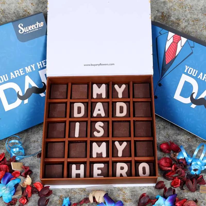 My Dad is My Hero Chocolates By Sweecho
