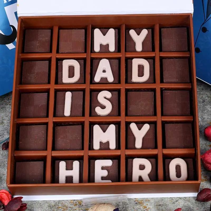 My Dad is My Hero Chocolates By Sweecho