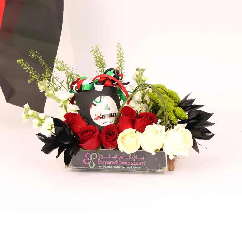 National Day Wishes Flowers Arrangement
