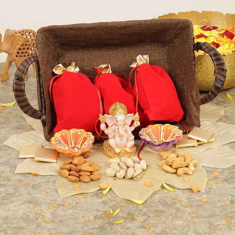 Nutty Ganesha Blessing Gift Basket