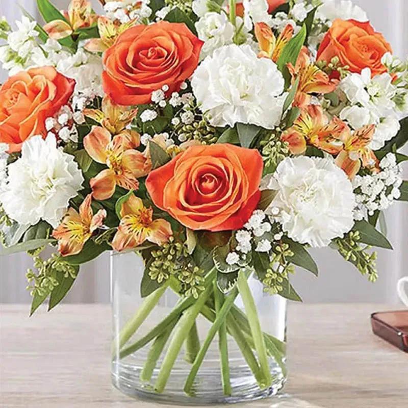 Orange and White Flower Arrangement
