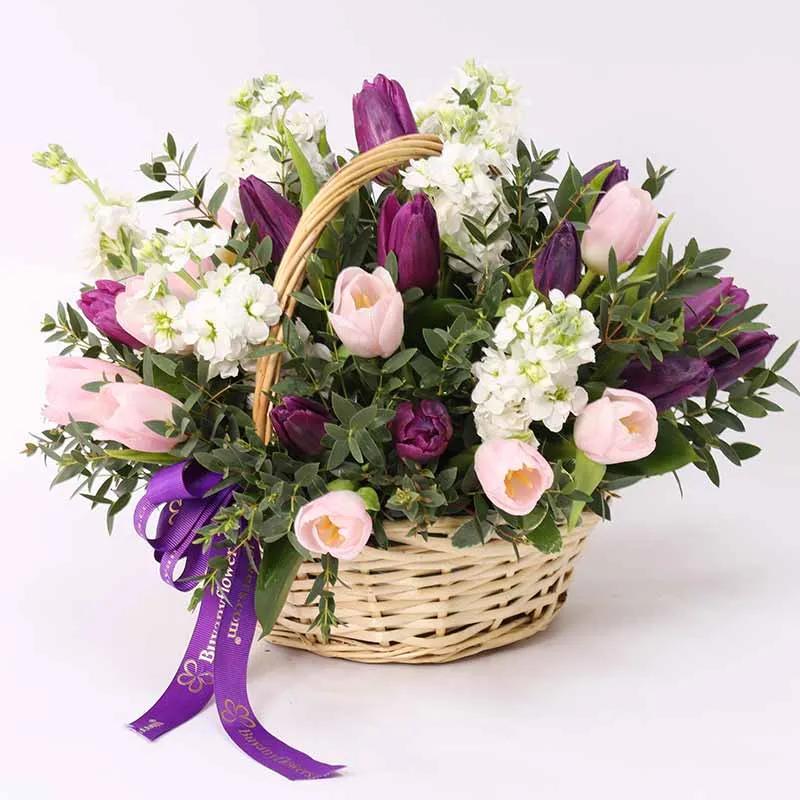 Painted Skies Floral Basket