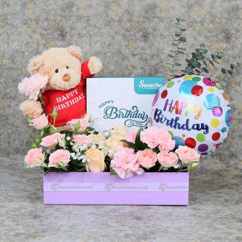 Pastel Birthday Flower Hamper