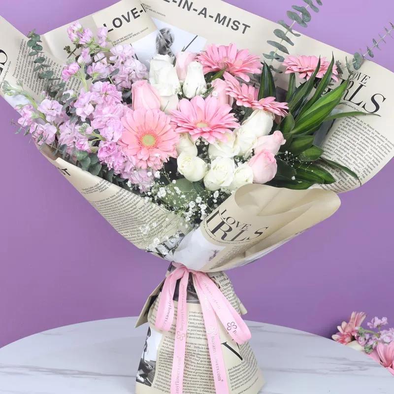 Pastel Gesture Flower Bouquet