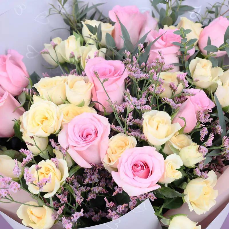 Pastel Paradise Roses Bouquet