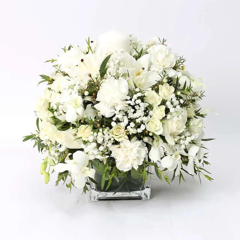 Peace Table Arrangement White