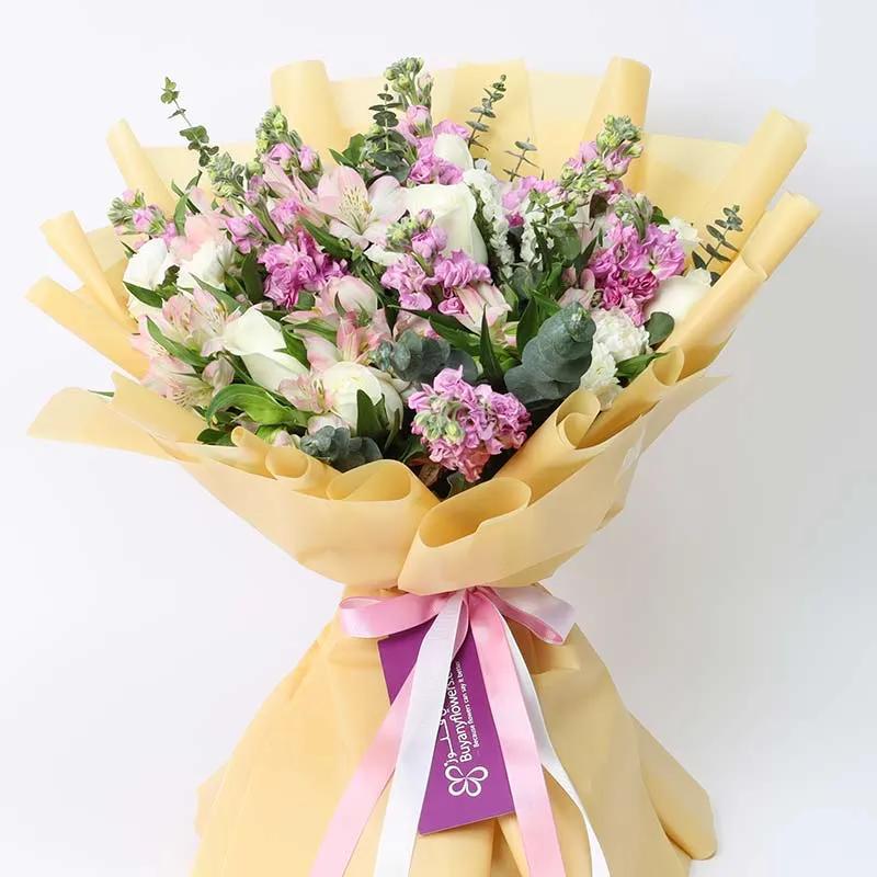 Pink and White Flower Bouquet