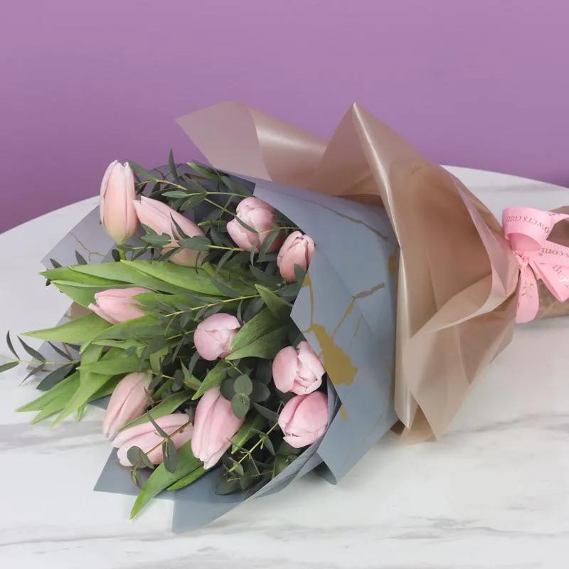 Pink Beauty 11 Tulips Bouquet