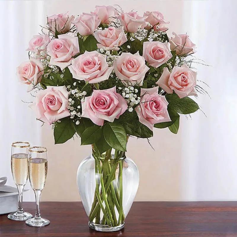 Pretty Pink Roses Arrangement