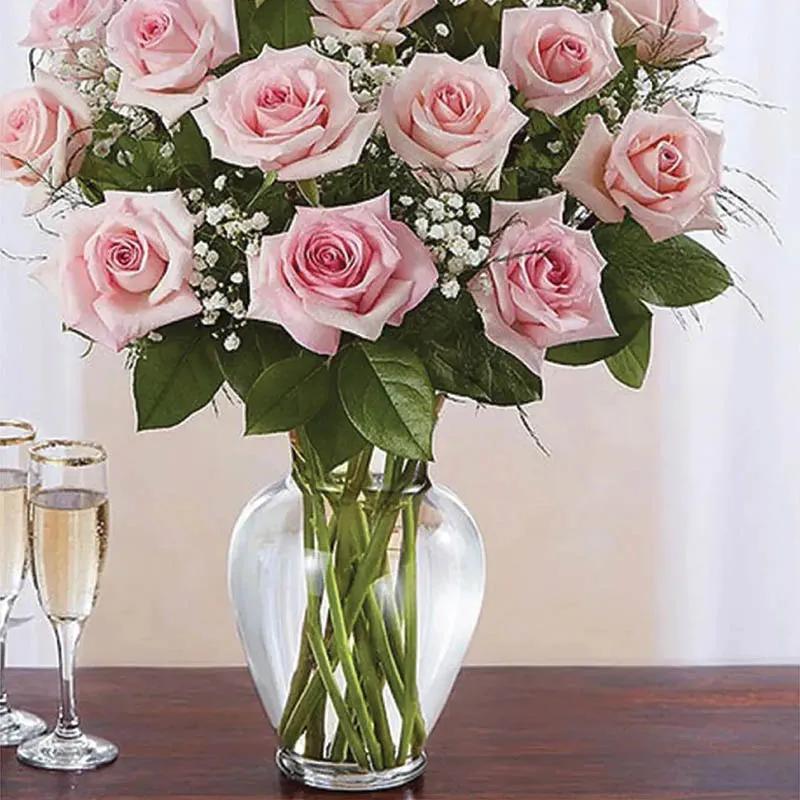 Pretty Pink Roses Arrangement